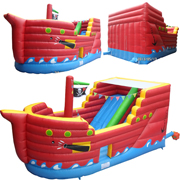 inflatable pirate ship slide